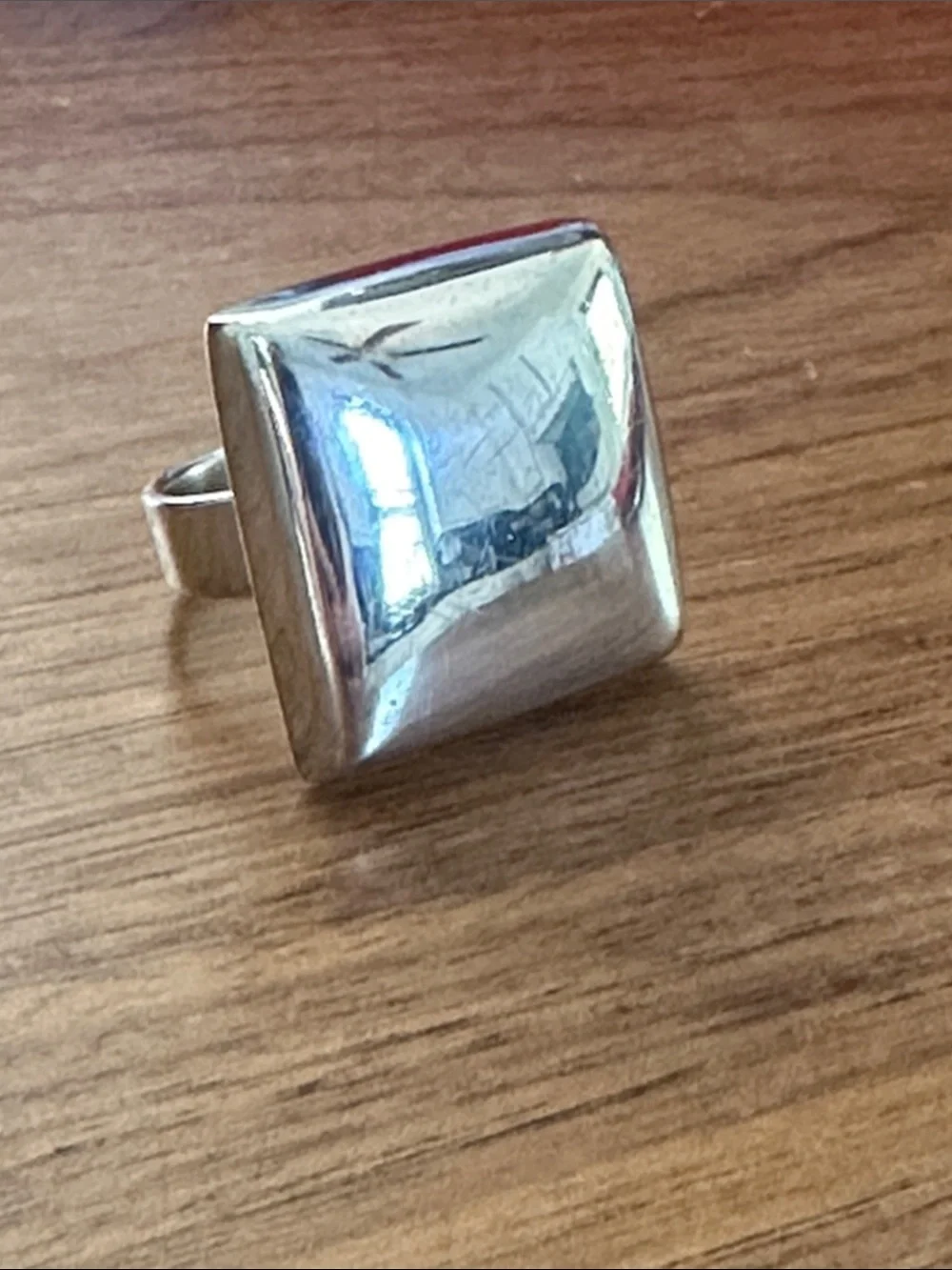 HOB House of Bangles Chunky Square Vintage Sterling Silver Statement Ring